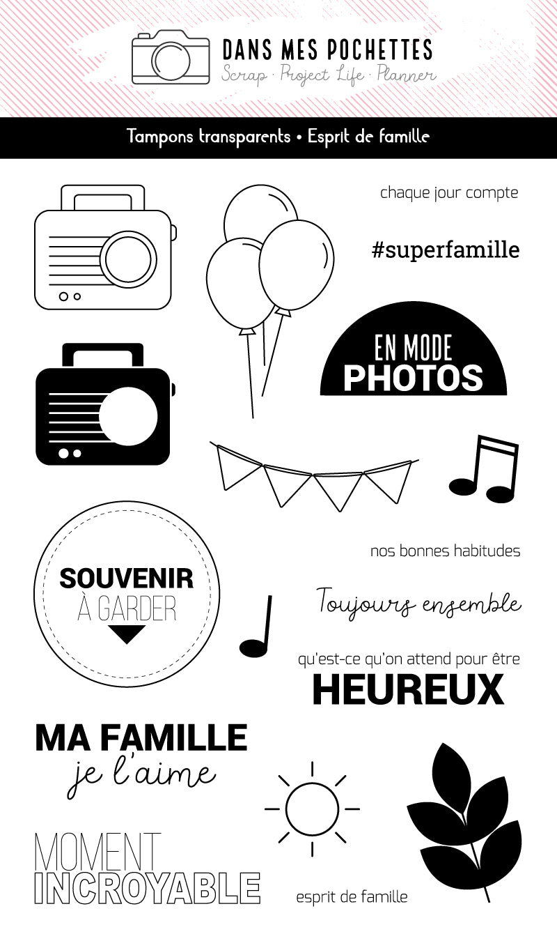Tampons transparents - Esprit de famille