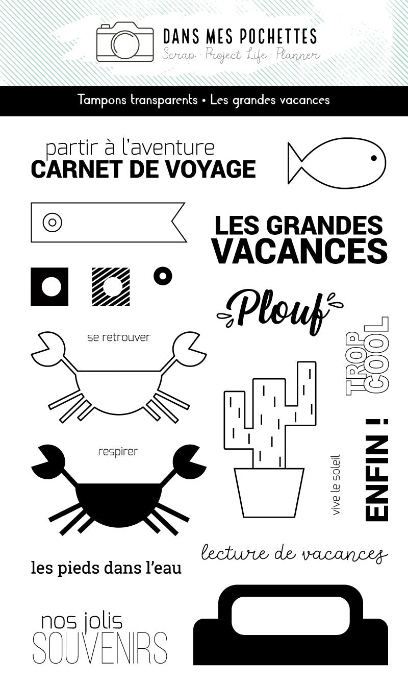 Tampons transparents - Les grandes vacances