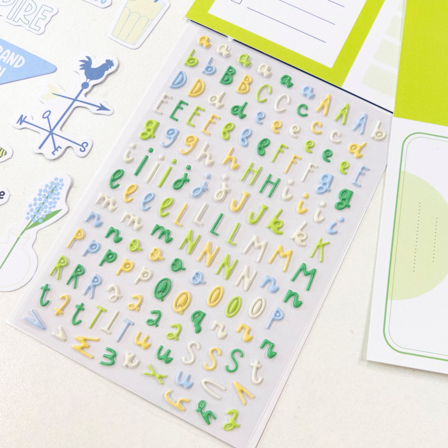 Stickers Puffy - Alphabets - Des fleurs et des saveurs