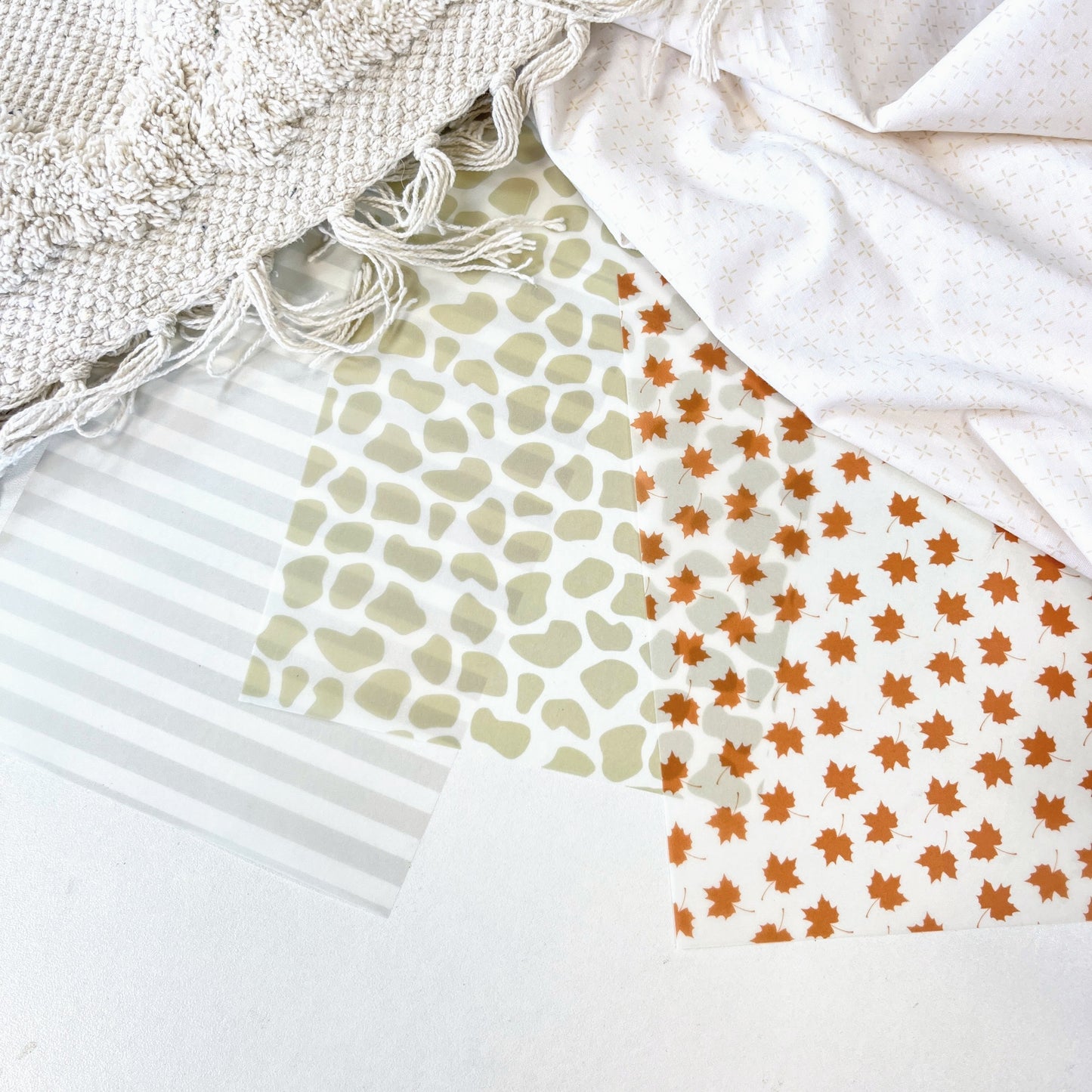 Assortiment de papiers calque - Des châtaignes et une boîte à goûter