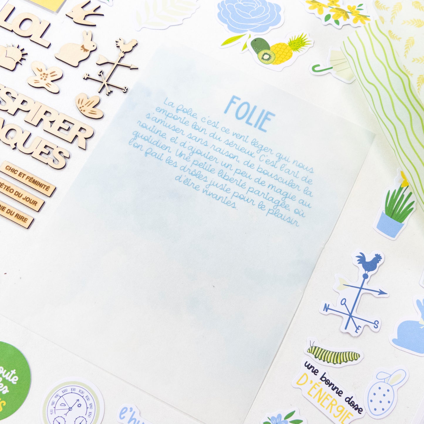 Assortiment de papiers calque - Des fleurs et des saveurs