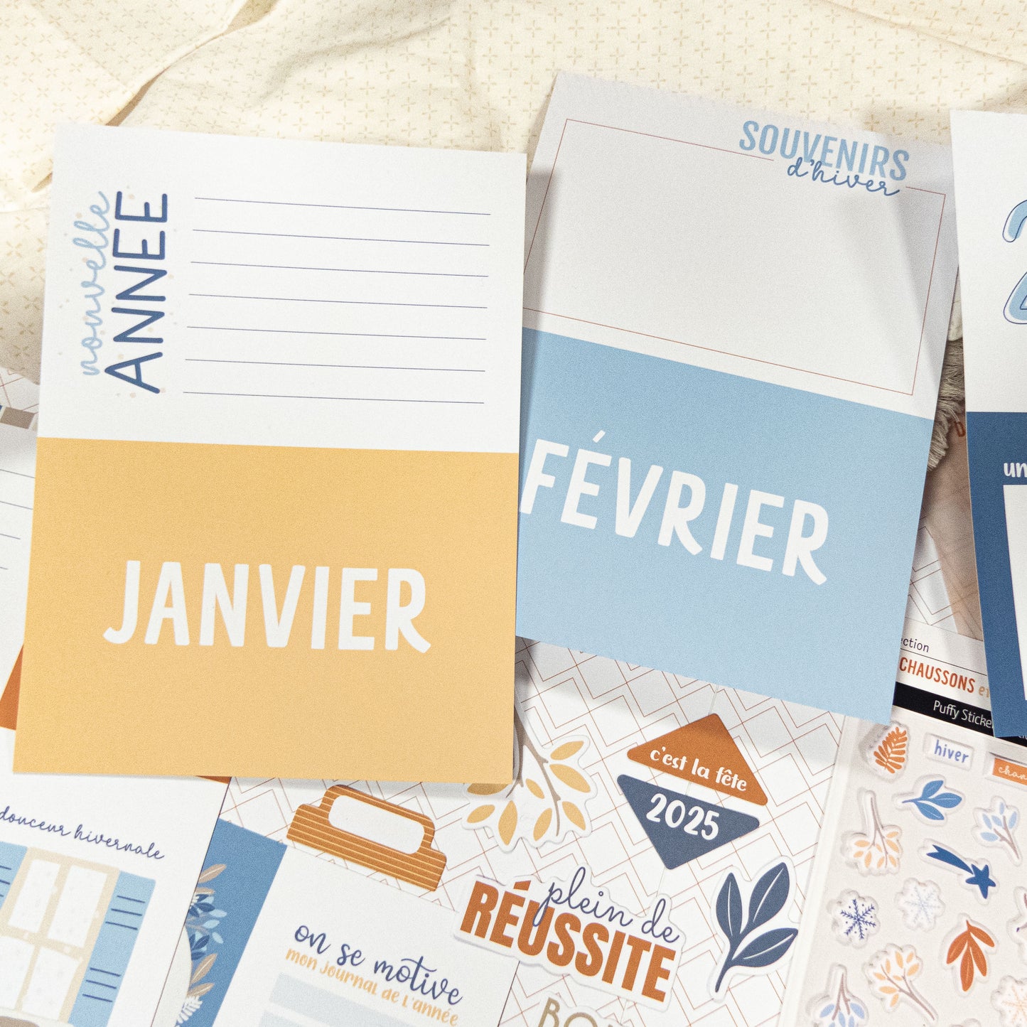 Papiers et cartes Mon Journal de l'année - Des chaussons et des flocons