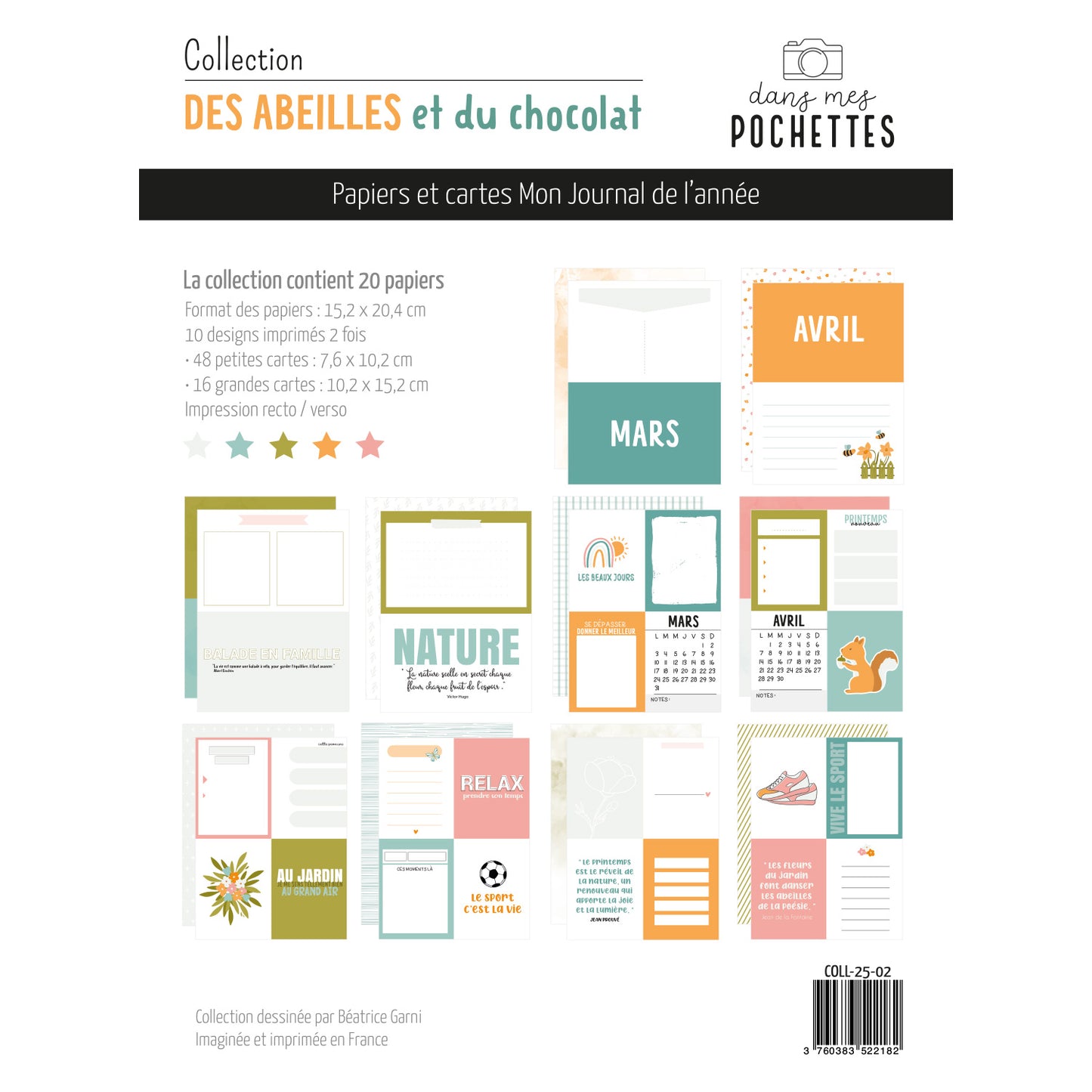 Papiers et cartes Mon Journal de l'année - Des abeilles et du chocolat
