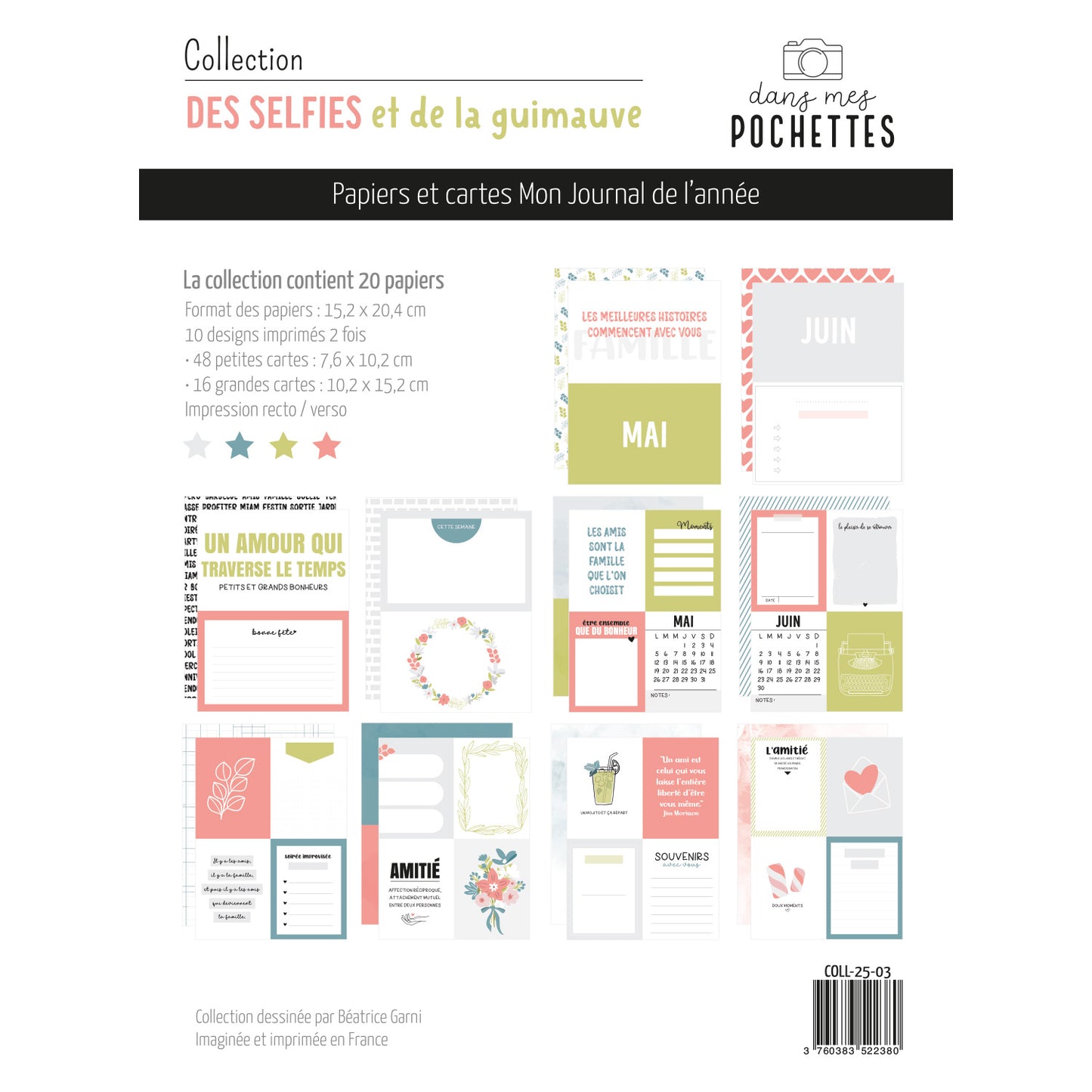Papiers et cartes Mon Journal de l'année - Des selfies et de la guimauve