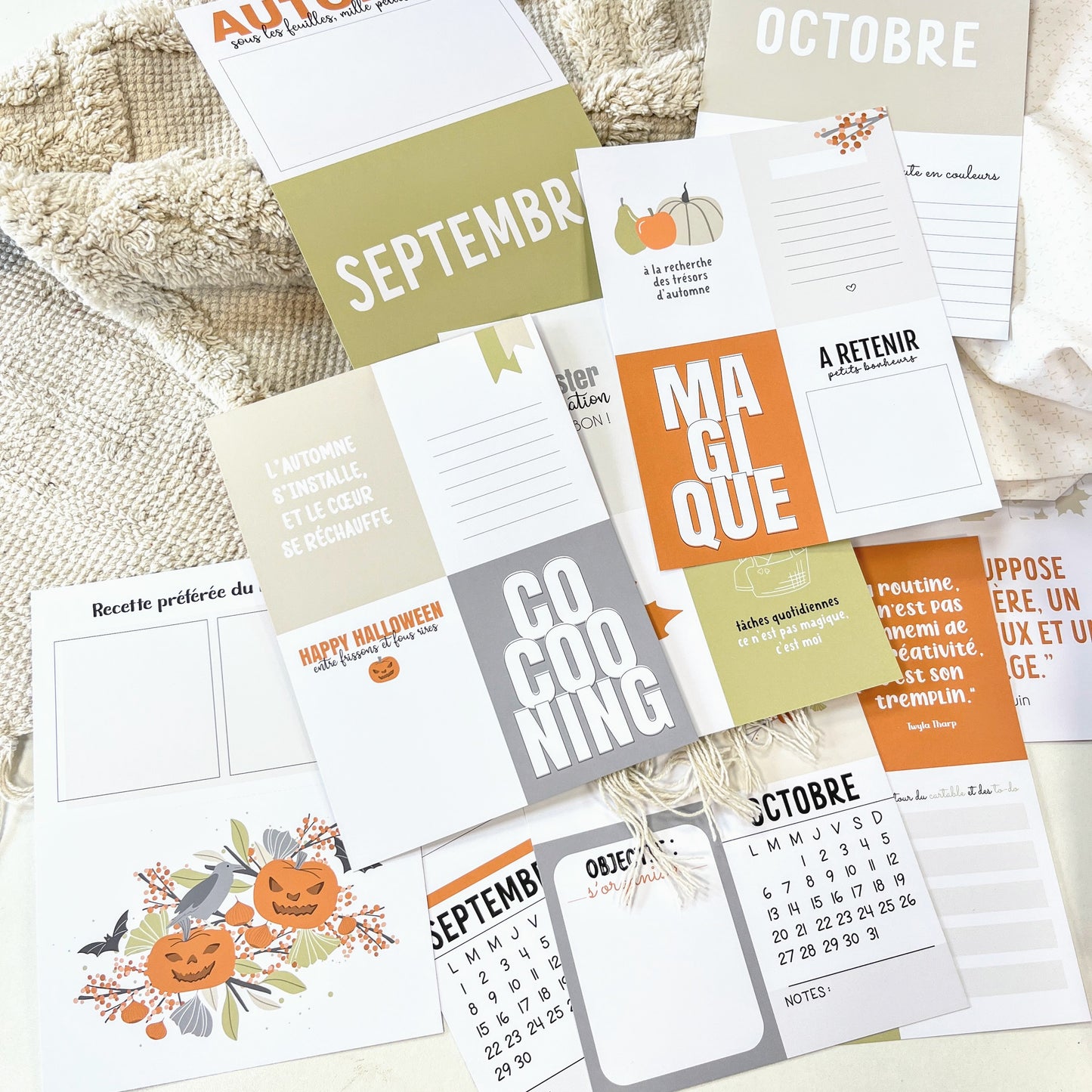 Papiers et cartes Mon Journal de l'année - Des châtaignes et une boîte à goûter