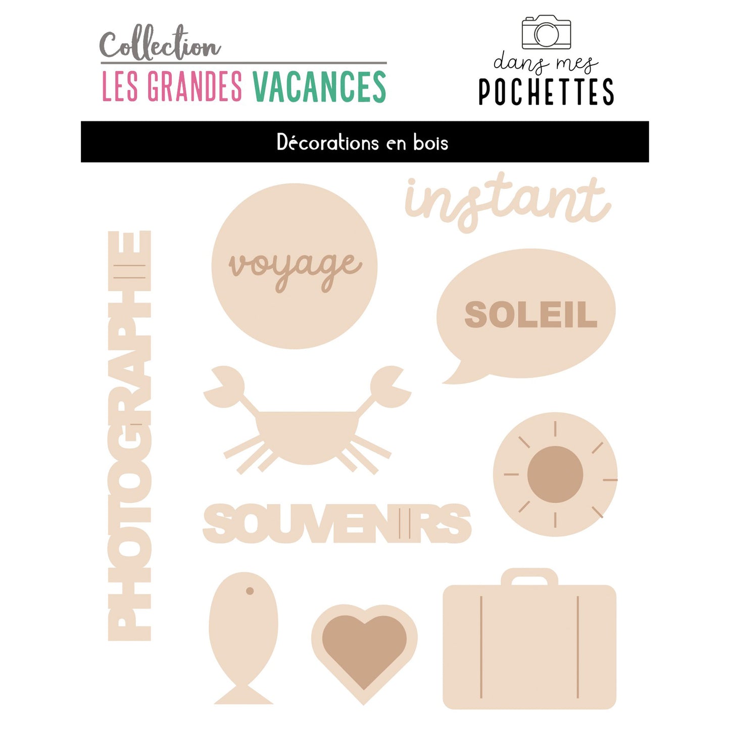 Embellissements en bois - Les grandes vacances