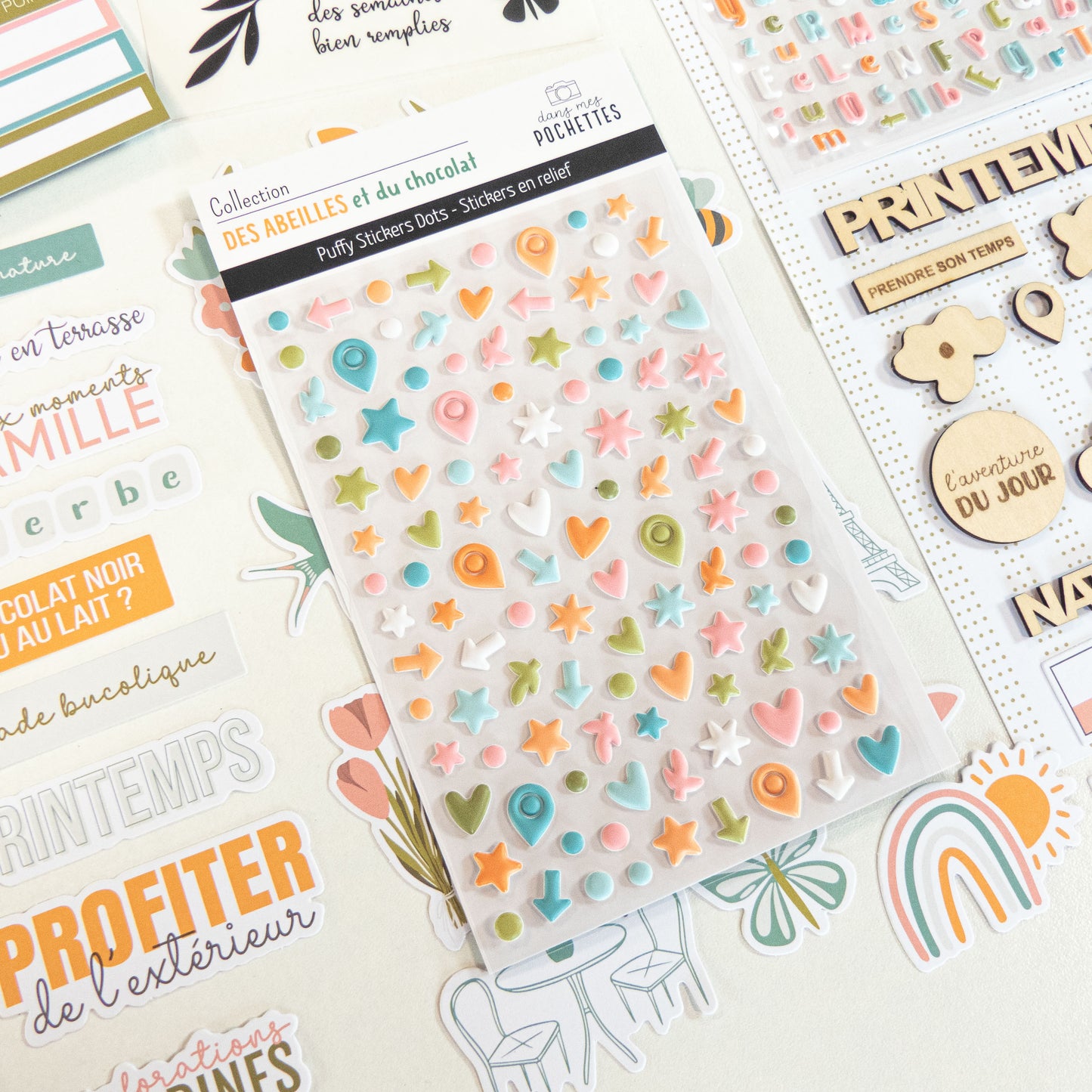 Stickers Puffy - Dots - Des abeilles et du chocolat