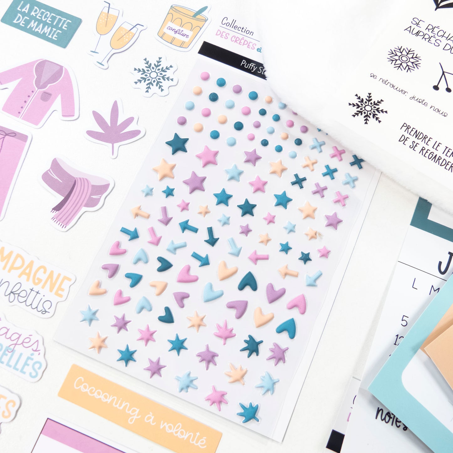 Stickers Puffy - Dots - Des crêpes et des paillettes