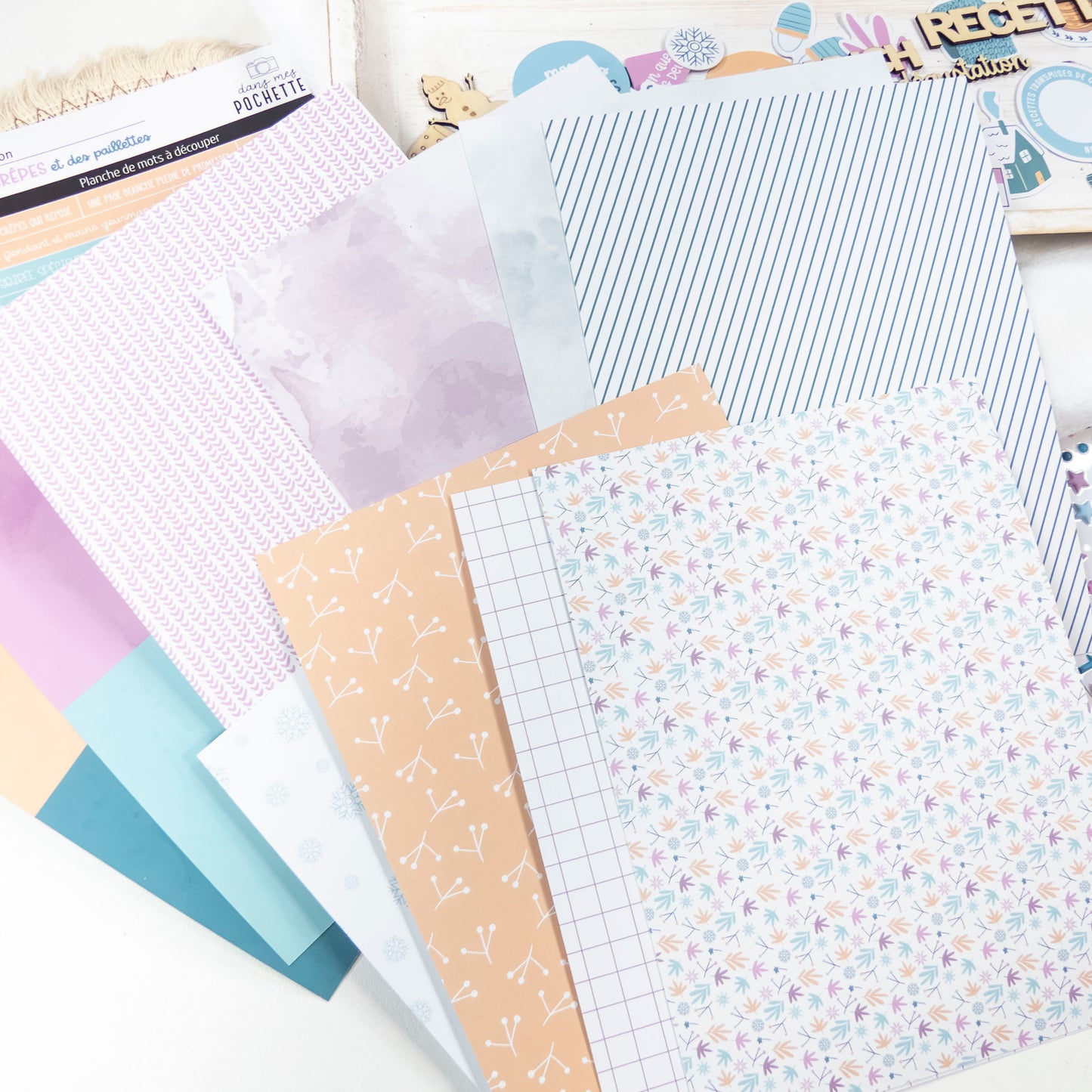 Papiers et cartes Mon Journal de l'année - Des crêpes et des paillettes