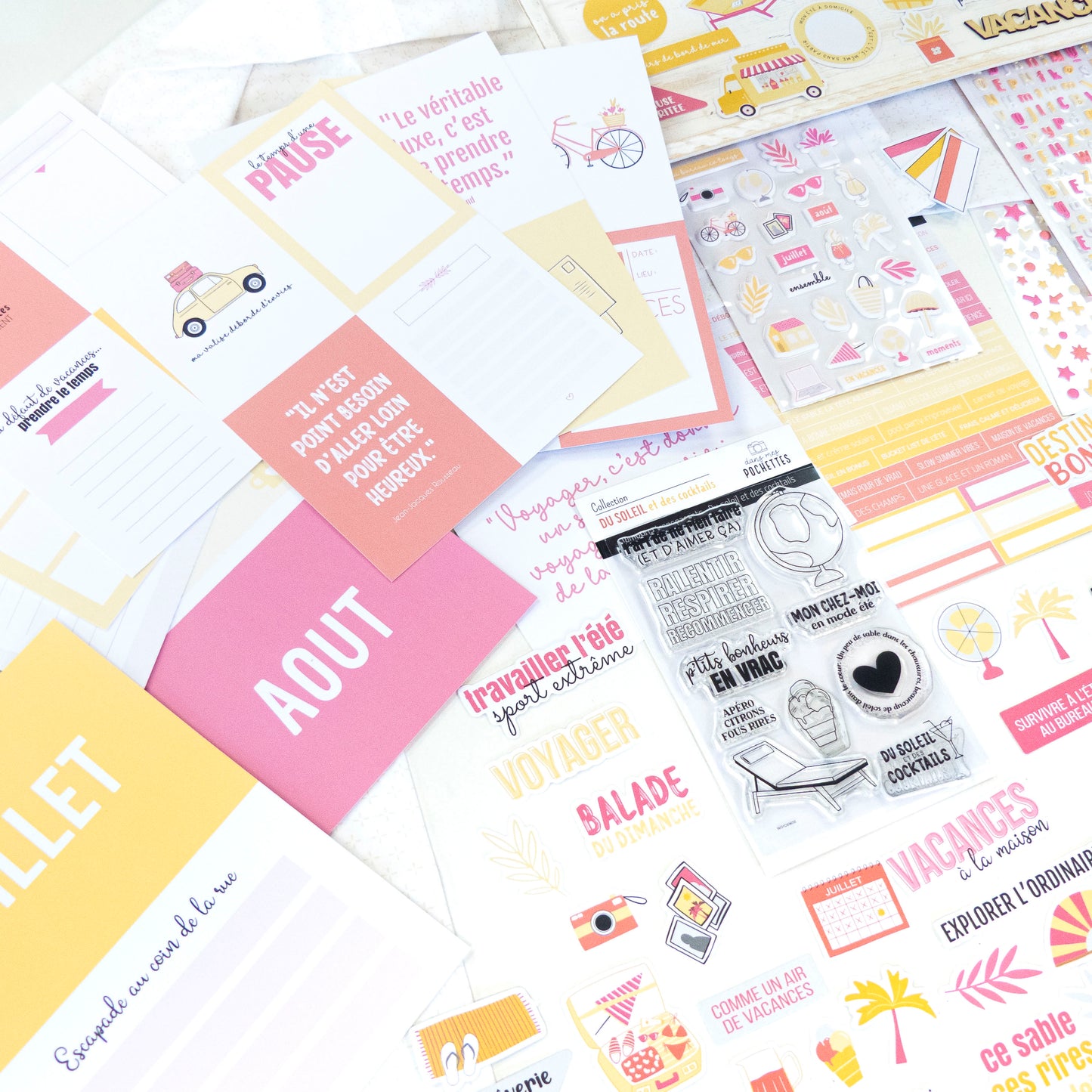 Kit Scrapbooking - Du soleil et des cocktails