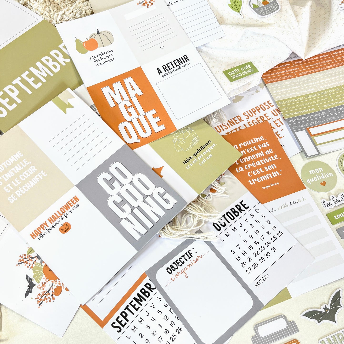 Kit Scrapbooking - Des châtaignes et une boîte à goûter