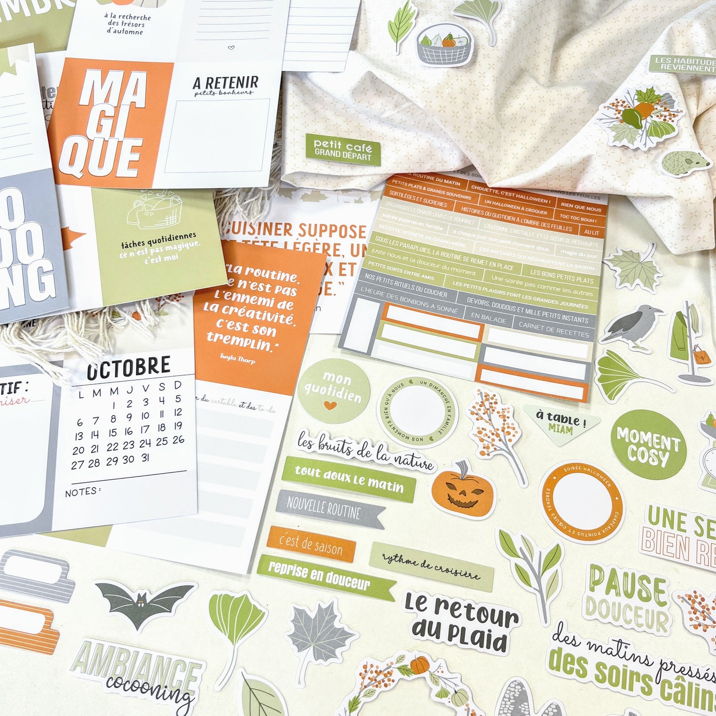 Kit Scrapbooking - Des châtaignes et une boîte à goûter