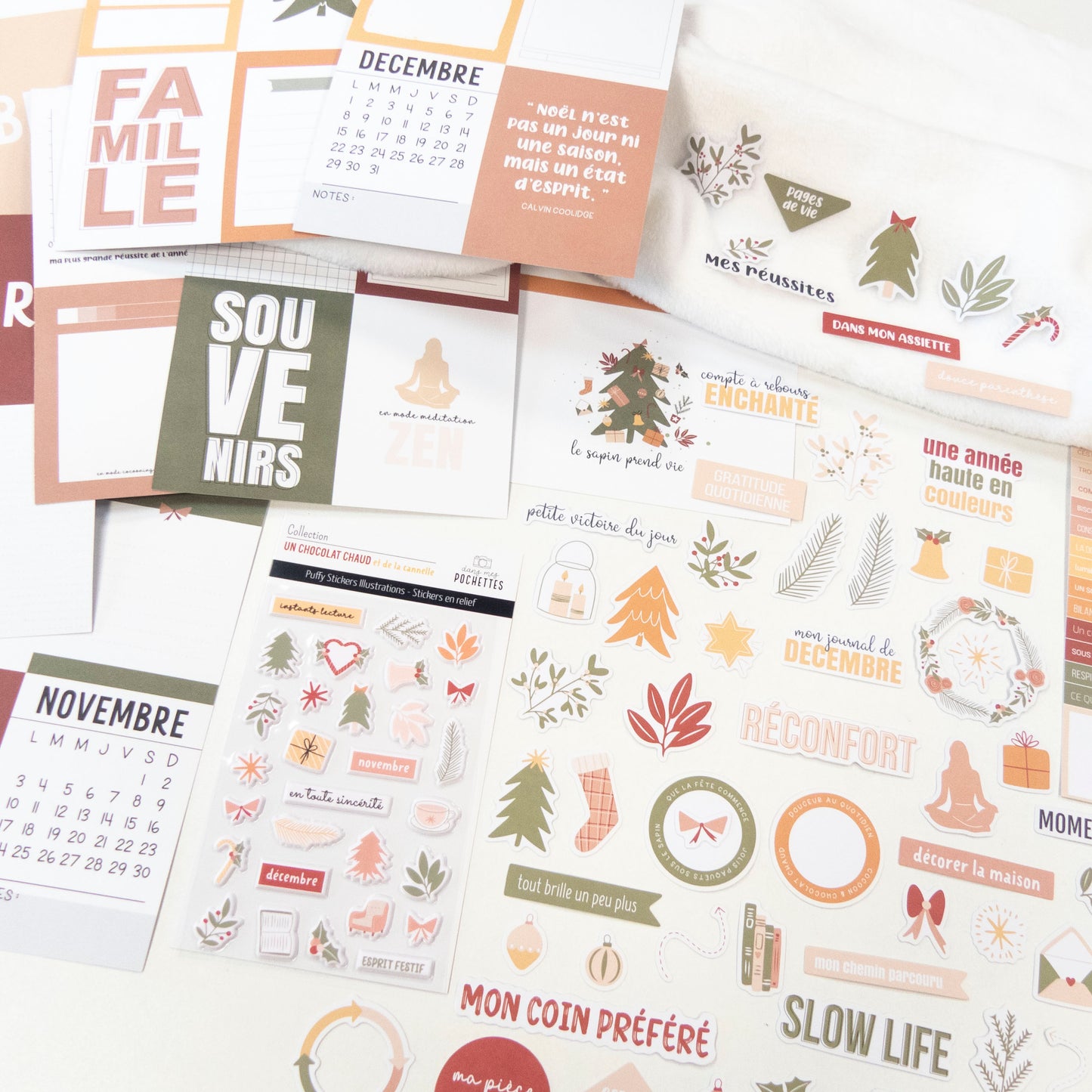 Kit Papeterie - Un chocolat chaud et de la cannelle