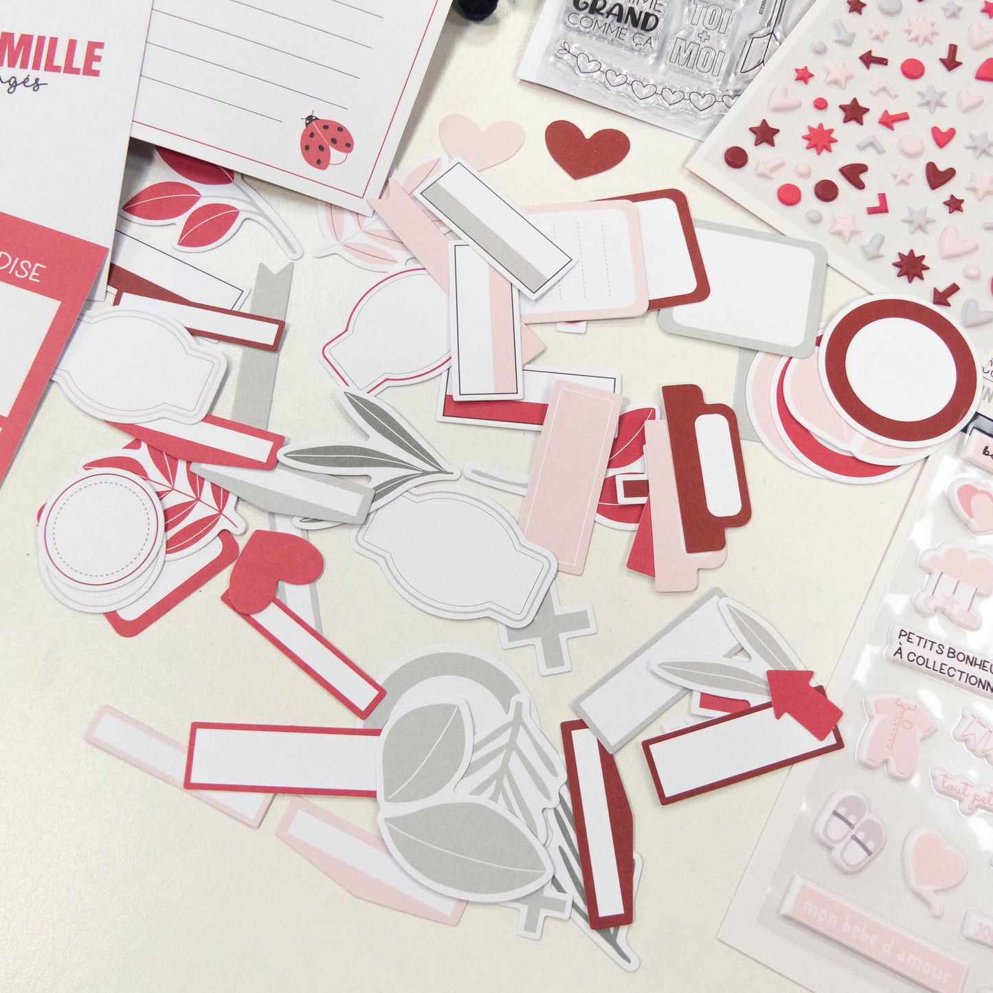 Die-cuts - Groseille & Carmin