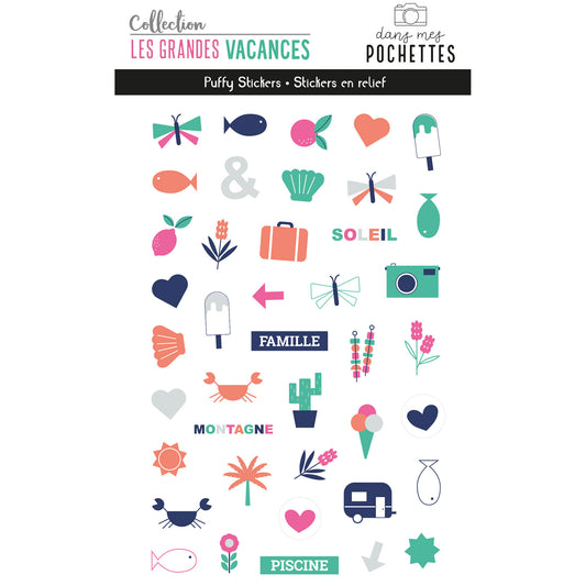 Stickers Puffy - Les Grandes vacances
