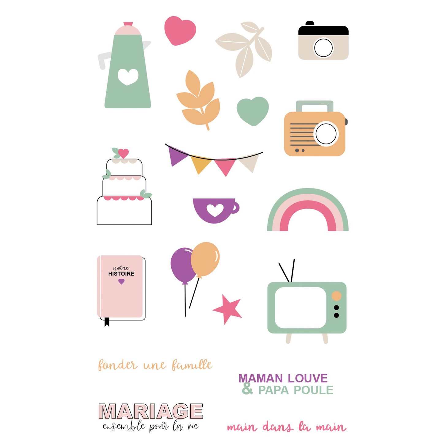 Stickers couleur - Esprit de famille