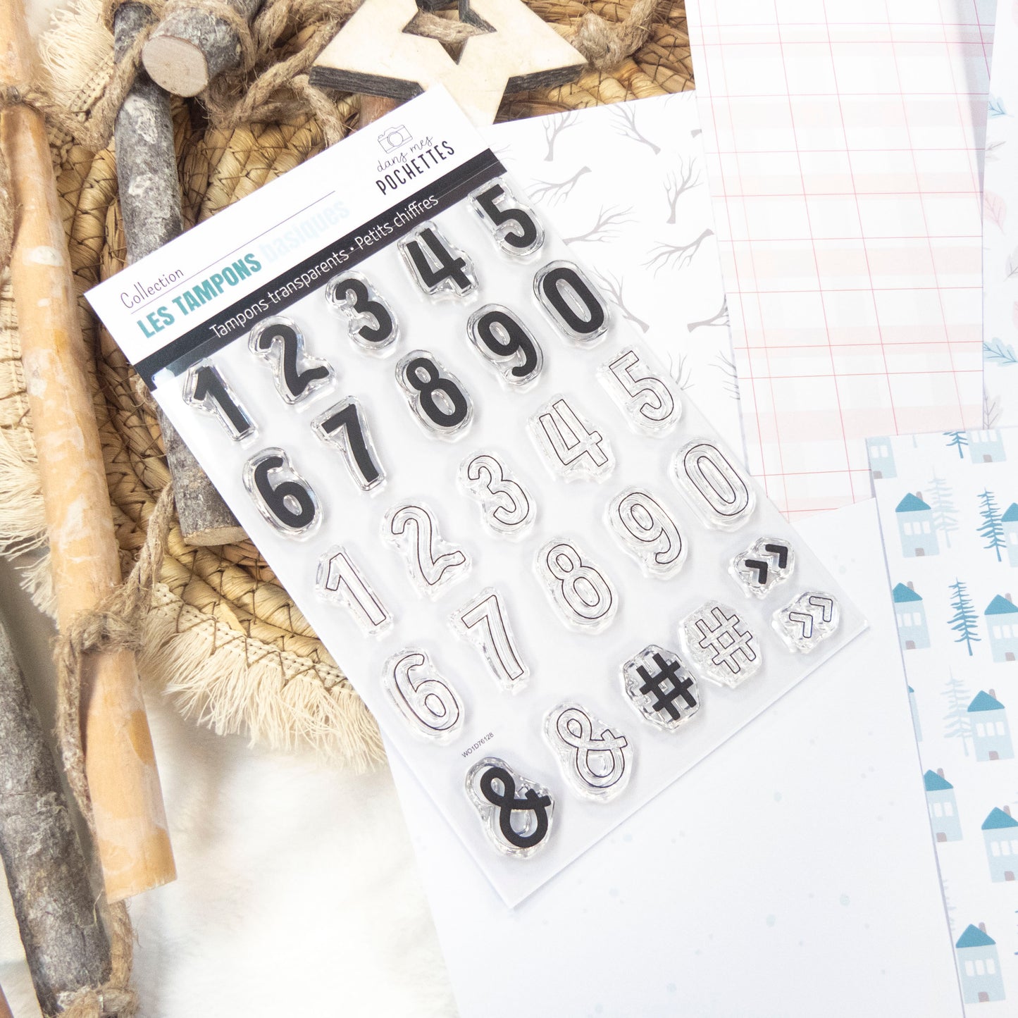 Planche de tampons clear - Petits chiffres