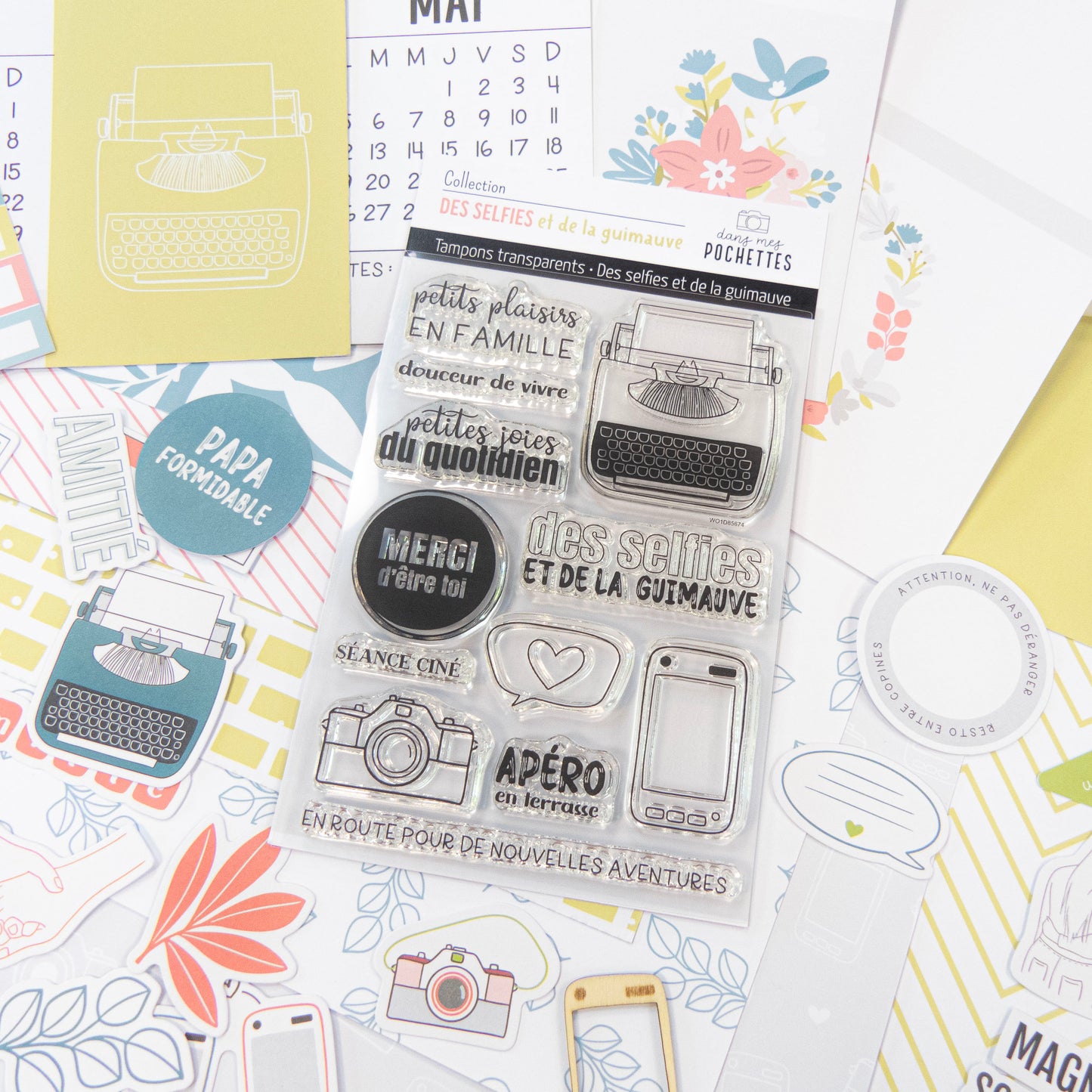 Planche de tampons clear - Des selfies et de la guimauve