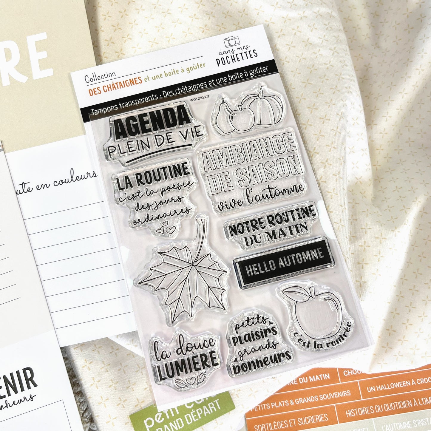 Planche de tampons clear - Des châtaignes et une boîte à goûter