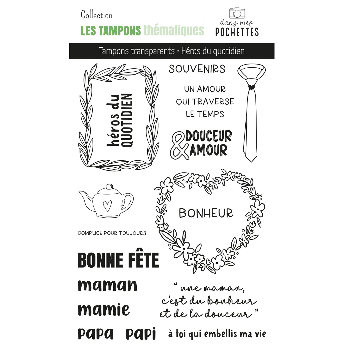 Planche de tampons clear - Héros du quotidien