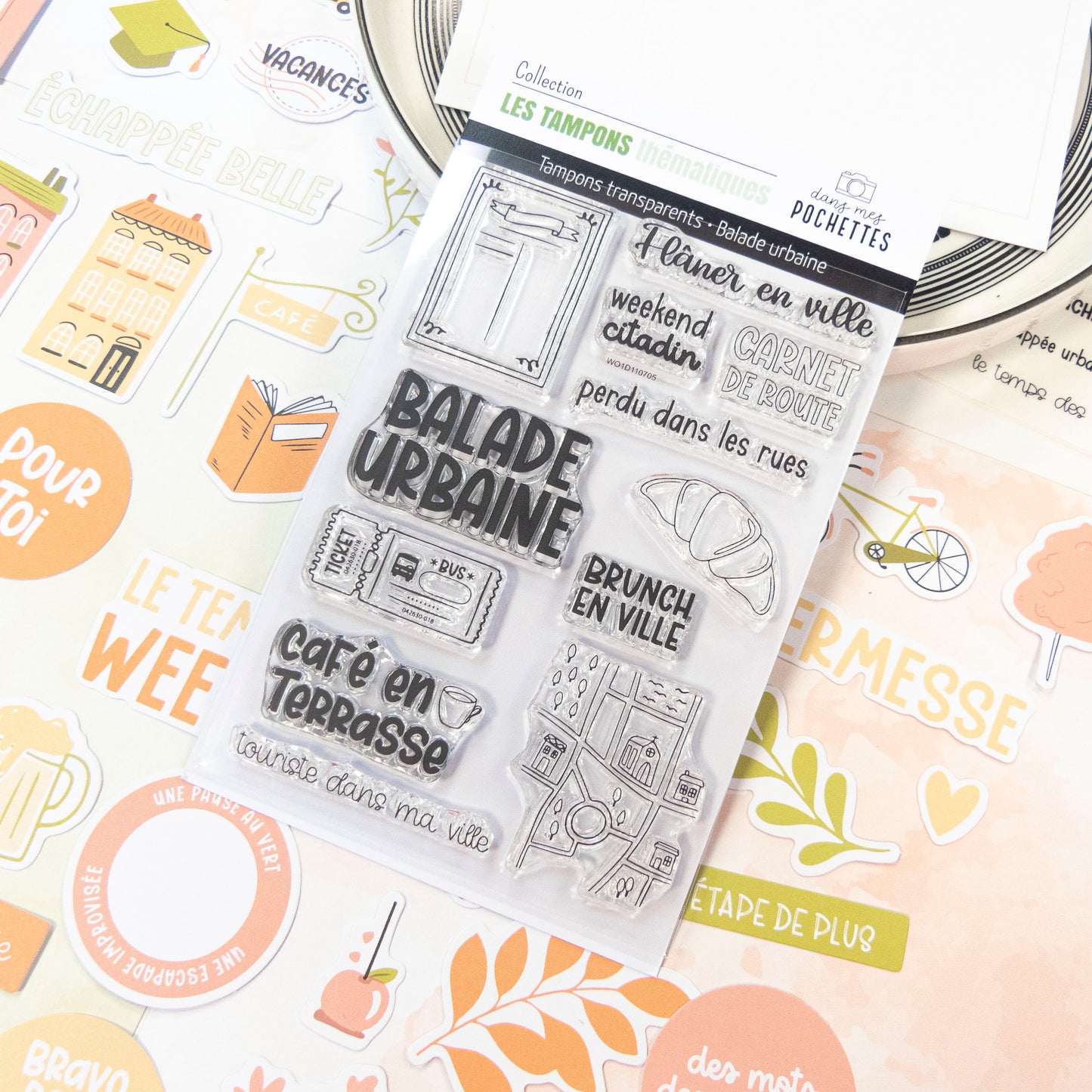 Tampons scrapbooking - Balade urbaine