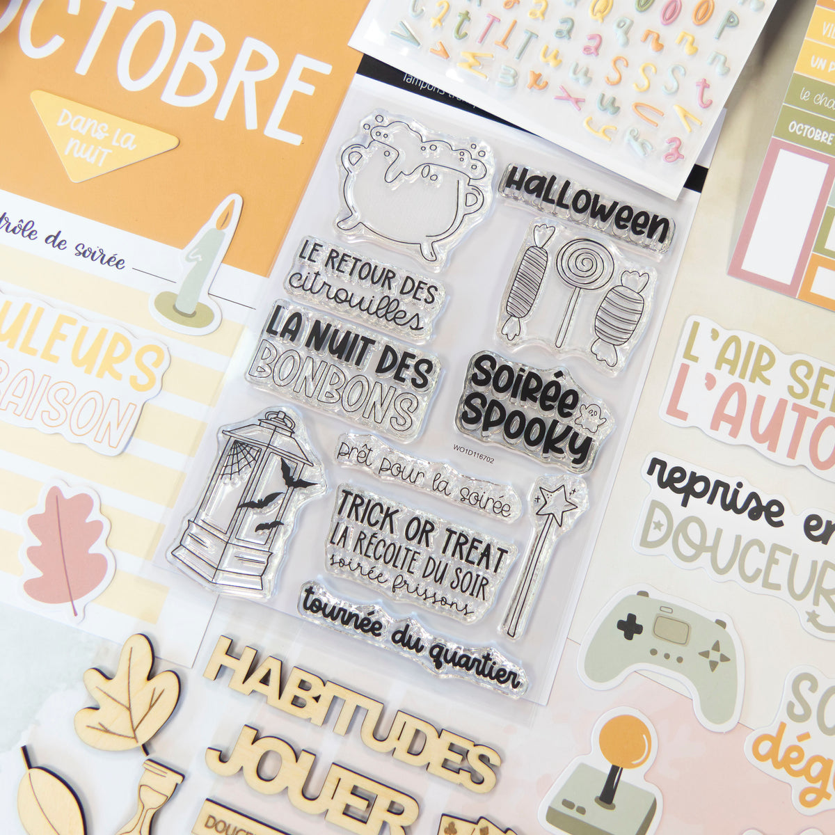 Tampons scrapbooking - La nuit des bonbons