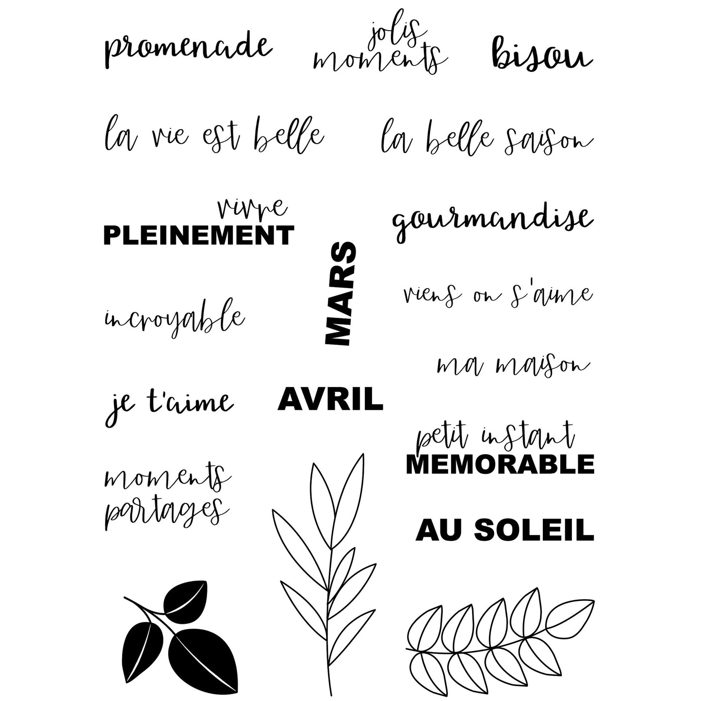 Stickers transparents - Printemps Gourmand