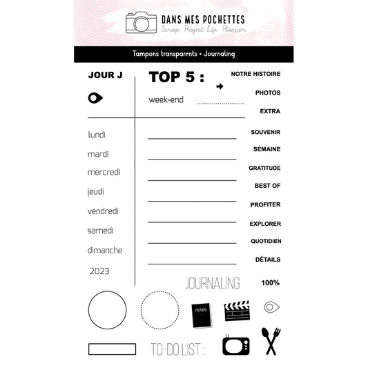 Tampons transparents - Journaling