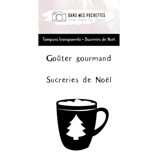 Tampons transparents - Sucreries de Noël