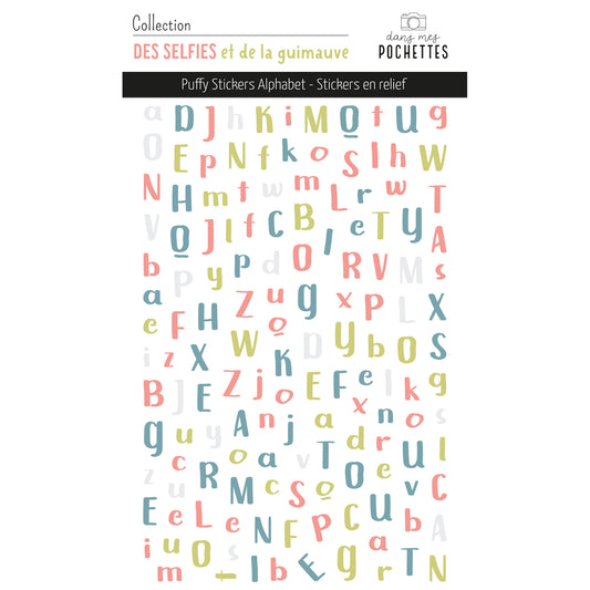 Stickers Puffy - Alphabets - Des selfies et de la guimauve