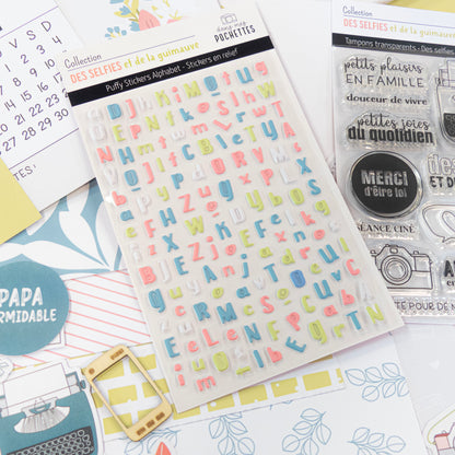 Stickers Puffy - Alphabets - Des selfies et de la guimauve