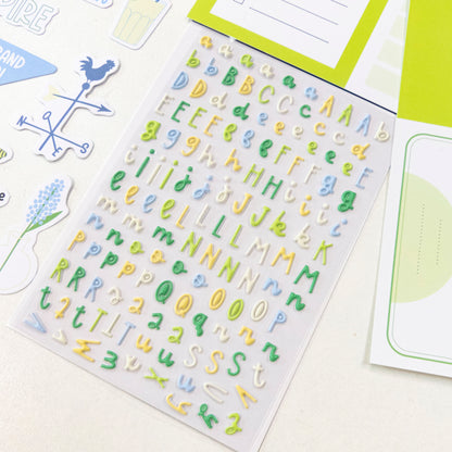 Stickers Puffy - Alphabets - Des fleurs et des saveurs