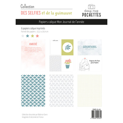 Assortiment de papiers calque - Des selfies et de la guimauve