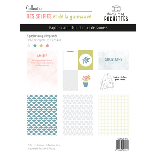 Assortiment de papiers calque - Des selfies et de la guimauve