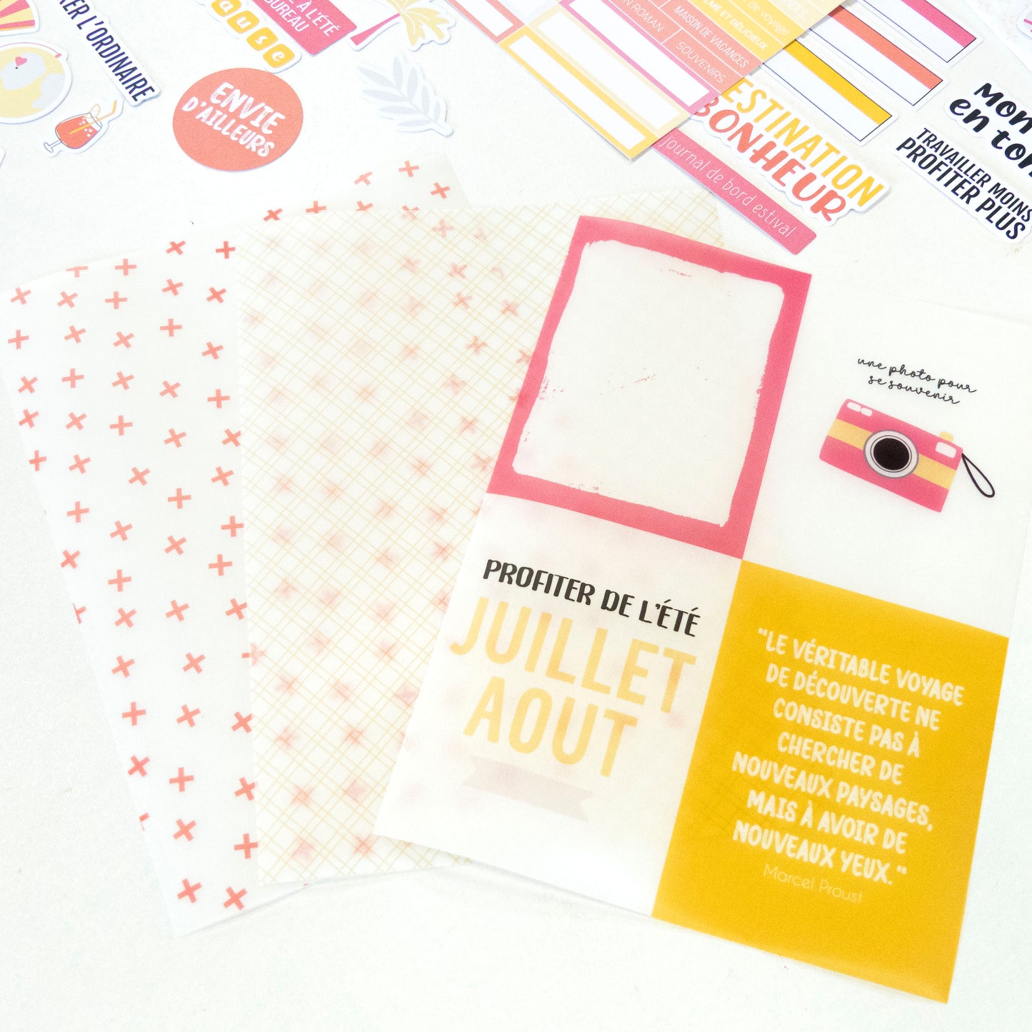 Assortiment de papiers calque - Du soleil et des cocktails