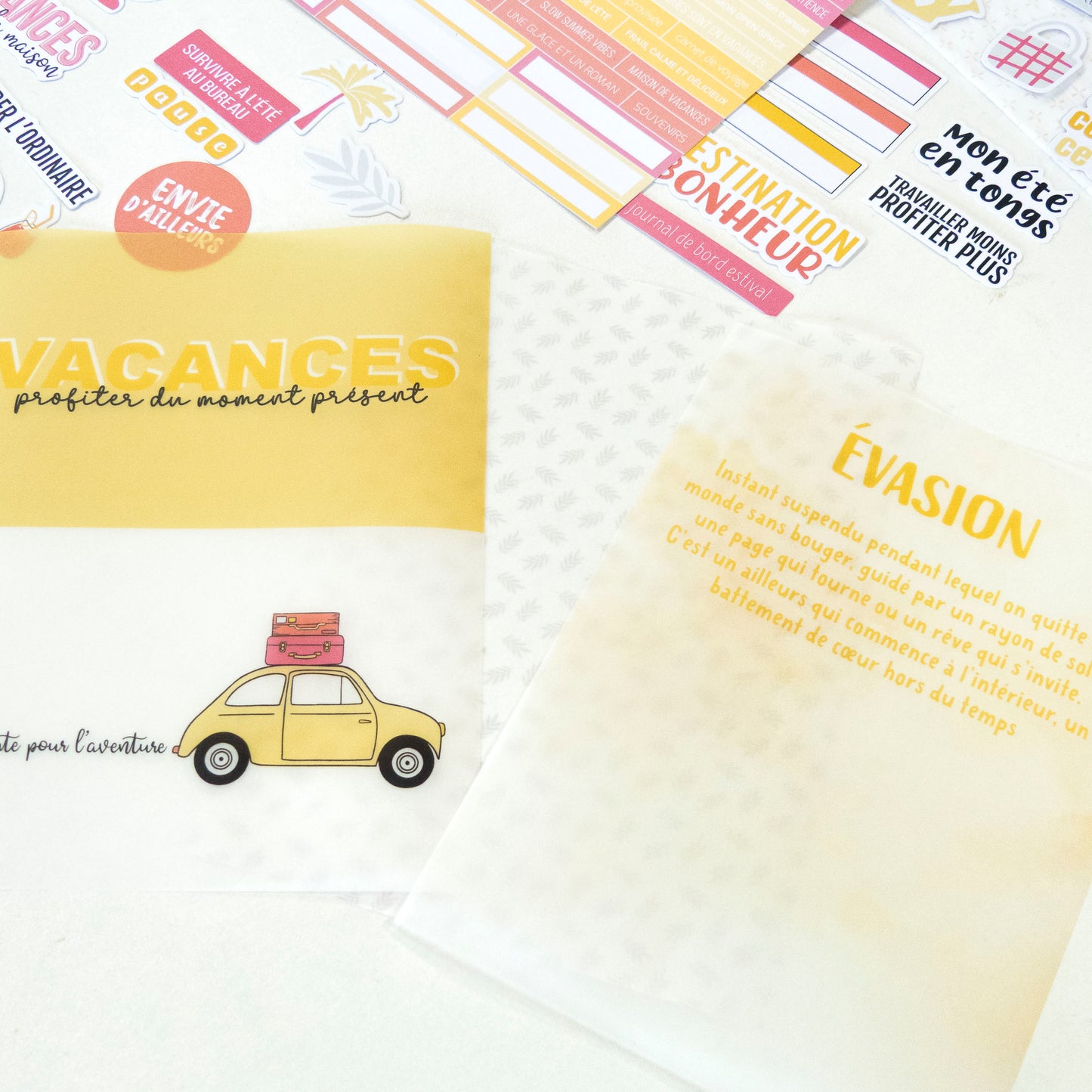 Assortiment de papiers calque - Du soleil et des cocktails