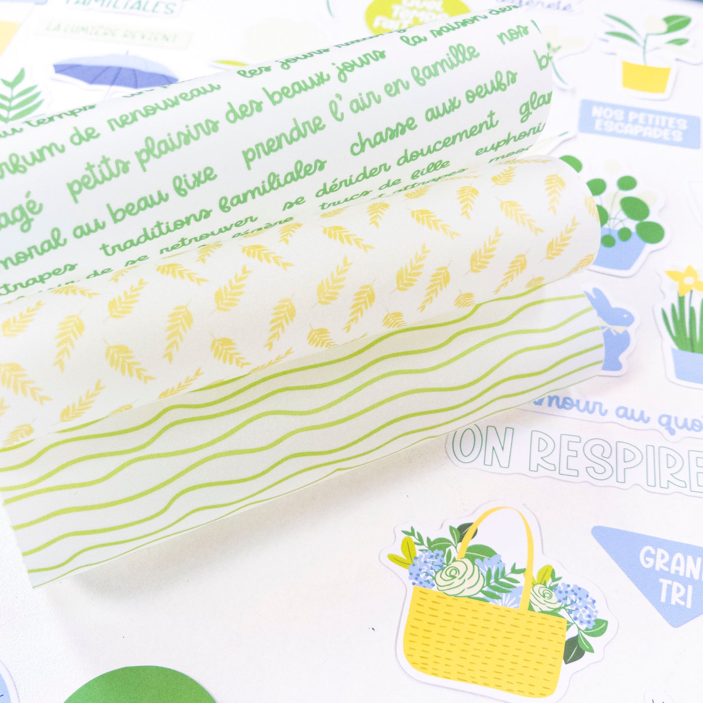 Assortiment de papiers calque - Des fleurs et des saveurs