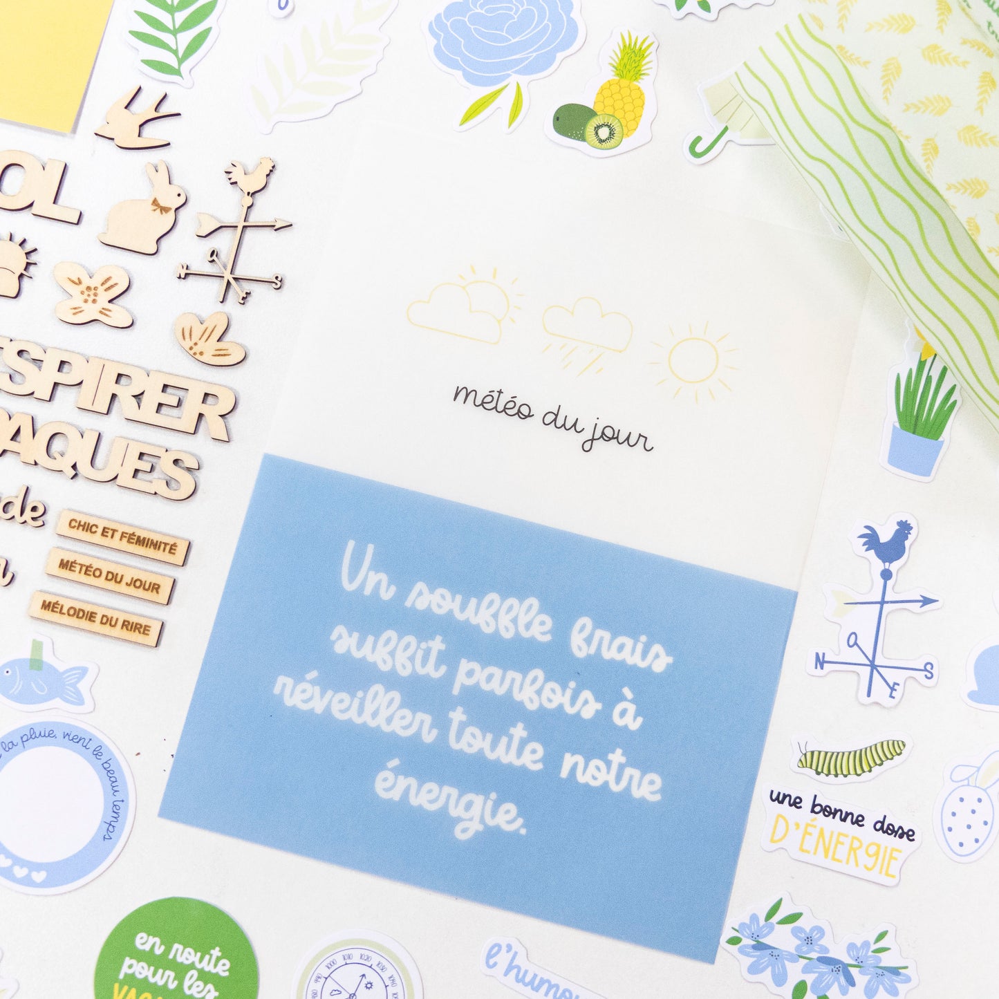 Assortiment de papiers calque - Des fleurs et des saveurs