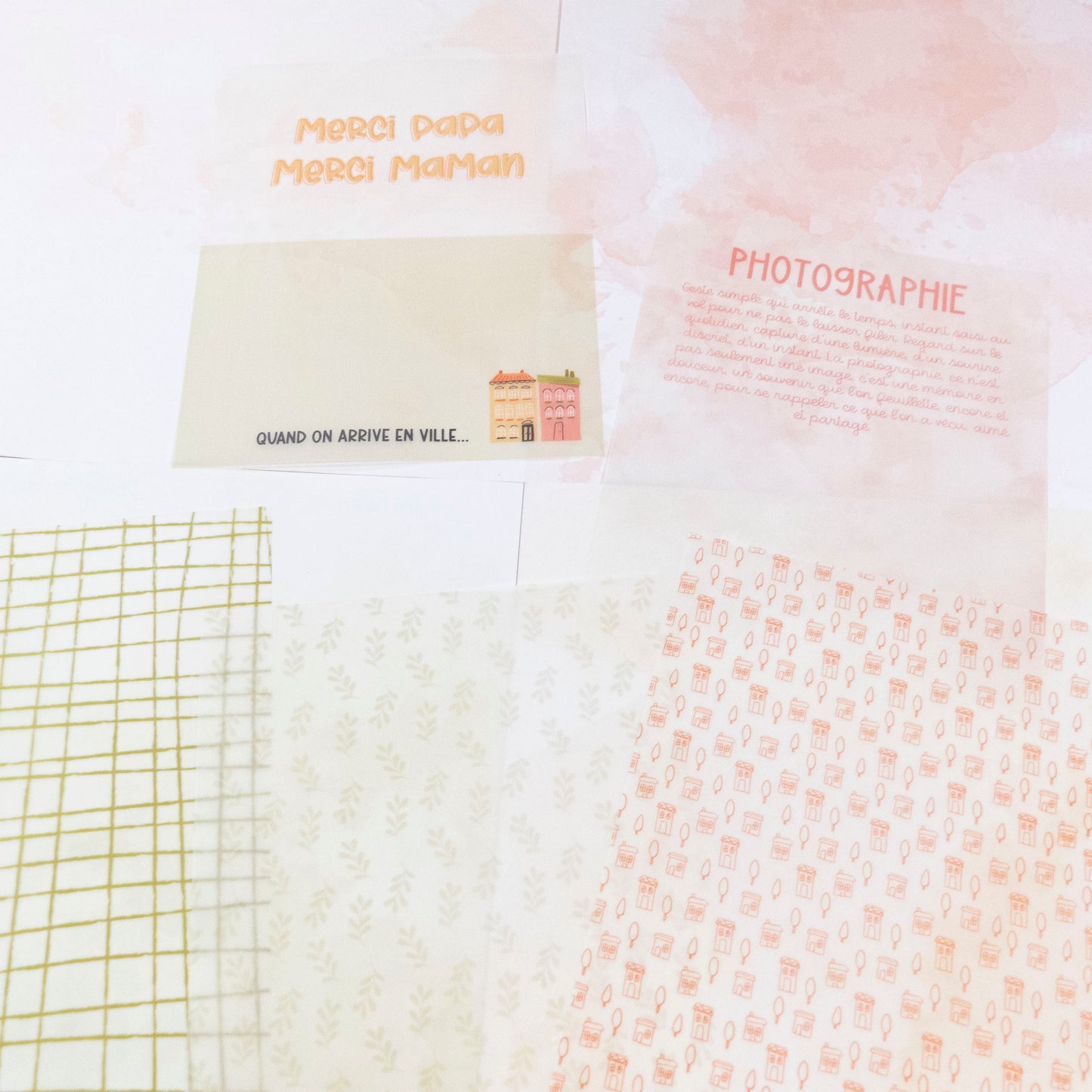 Papiers calque imprimés - Des coquelicots et une pomme d'amour