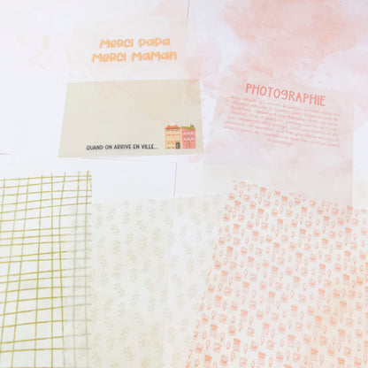 Papiers calque imprimés - Des coquelicots et une pomme d'amour