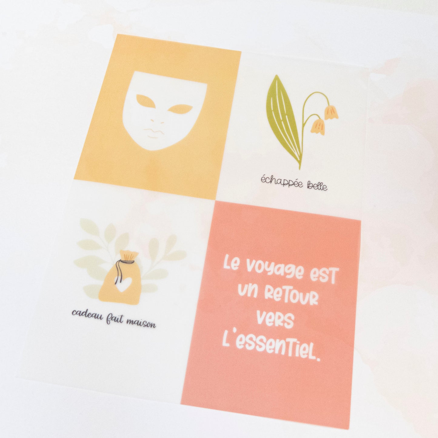 Papiers calque imprimés - Des coquelicots et une pomme d'amour