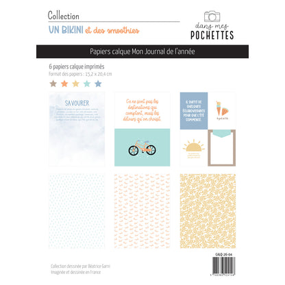 Papiers calque imprimés - Un bikini et des smoothies