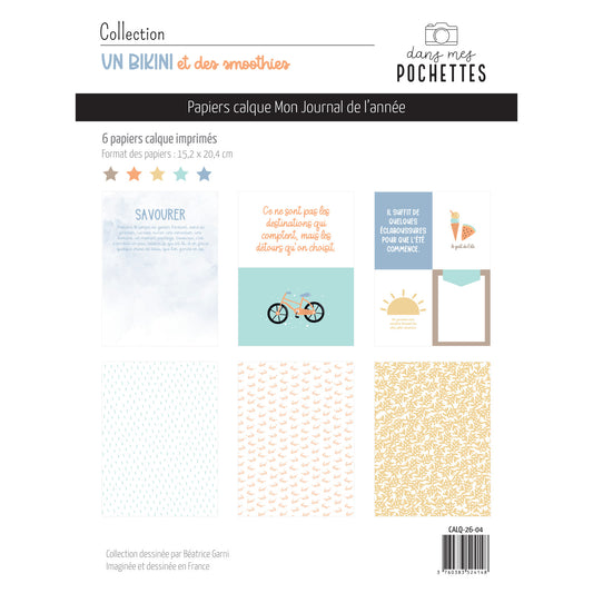 Papiers calque imprimés - Un bikini et des smoothies
