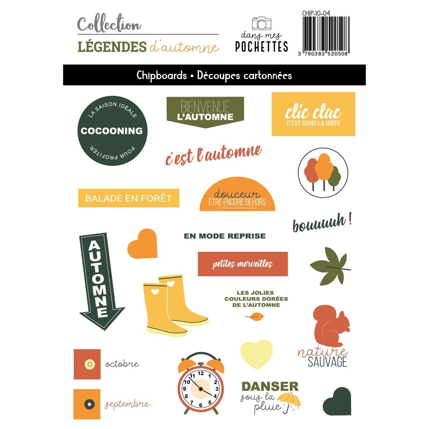 » Chipboards - Légendes d'automne (offert)