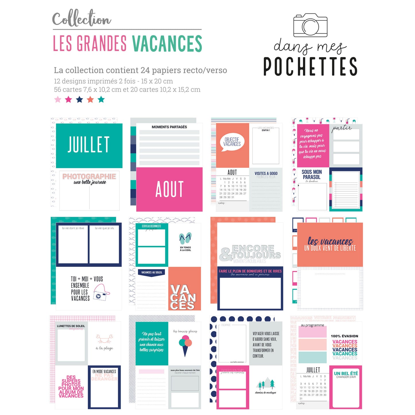 Papiers et cartes Mon Journal de l'année - Les grandes vacances