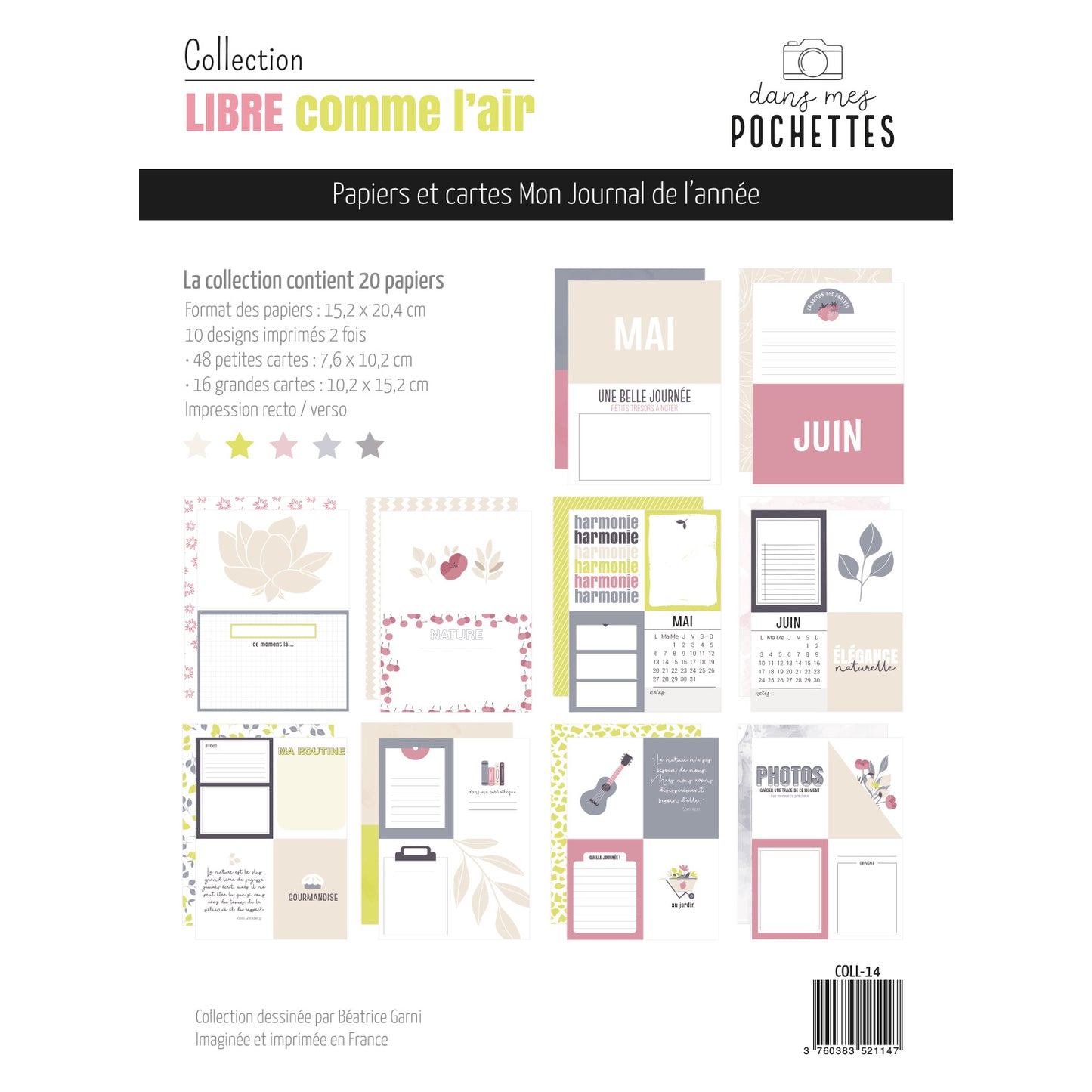 Papiers et cartes Mon Journal de l'année - Libre comme l'air