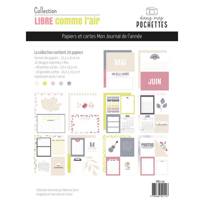 Papiers et cartes Mon Journal de l'année - Libre comme l'air