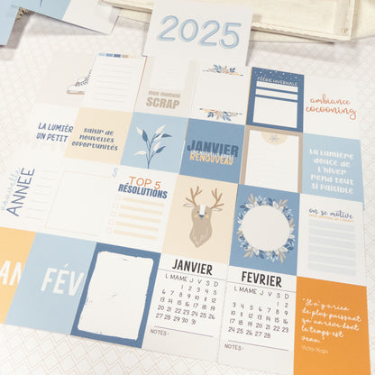 Papiers et cartes Mon Journal de l'année - Des chaussons et des flocons
