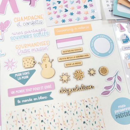 Décorations en bois - Des crêpes et des paillettes