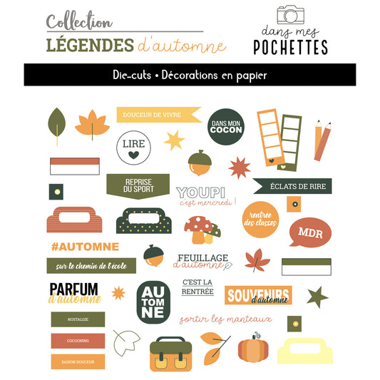 Lot de die-cuts 'Dans mes pochettes' Un hiver cocooning - La